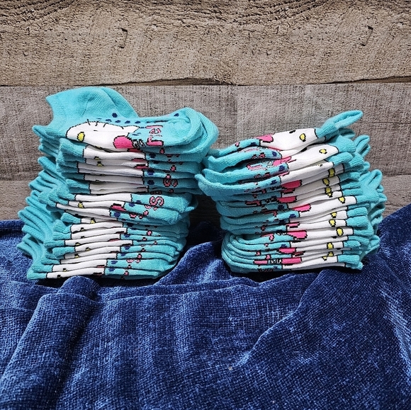 12 Pack Hello Kitty Girls Kids Socks - Picture 4 of 5